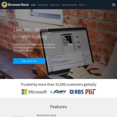 BrowserStack - Browser Testing in the Cloud. 300+ Browsers, Mobile, Real IE.