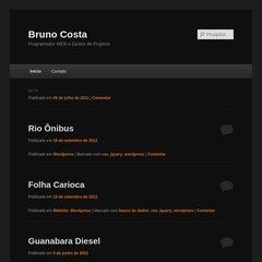 Bruno Costa | Programador WEB e Gestor de Projetos