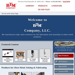  Quality Policy, Download Catalogs, Customer Survey, Tog-L-Loc Sheet Metal Joining System