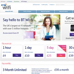 BT Openzone wireless internet access service