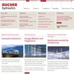 BUCHER HYDRAULICS: Hydraulik Pumpen, Motoren, Ventile, Aggregate, Elektronik, Aufzugshydraulik