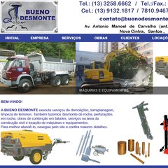 BUENO DESMONTE. MAIS DE 20 ANOS, Desmonte de rochas, perfurações em rocha e concreto,