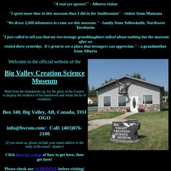 Welcome to the Big Valley Creation Science Museum