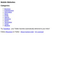 Mobile Websites - Cantoni.mobi