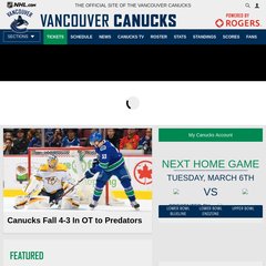 The Official Web Site - Vancouver Canucks
