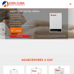 casaclimaaquecedores.com.br Aquecedores, aquecimento a gás, show room