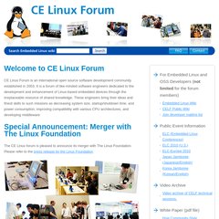 CE Linux Forum web site