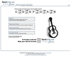 Guitar chords - Great print-outs. Find and save list of chords.