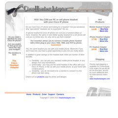 Headset Adapters for a Cisco IP phone