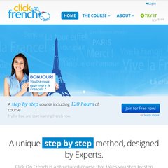 Learn French online at Click On French - the online French course. Learn, speak,