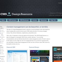 cmsdesignresource.com CMS List, Design Gallery, Articles