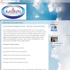 com-kairos.blogspot.com 01:00, comkairos, comunidade evangélica kairós