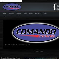 comandoeventos.com.br HomeBem Vindo, EmpresaConheça, ServiçosEquipamentos