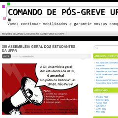 Comando de Greve dos Estudantes - UFPR | Comando de Greve dos estudantes da UFPR – 2012
