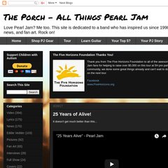 The Porch - All Things Pearl Jam