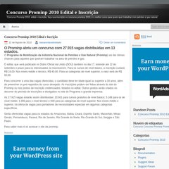 Concurso Prominp 2010 Edital e Inscrição