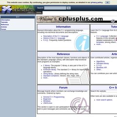  Articles, Description of the C++ language, F.A.Q., C++ Documentation
