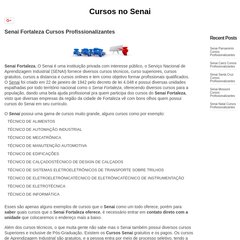 Cursos no Senai