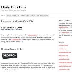 Daily Dibs Blog – One Site, Every Daily Deal