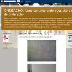 dicas-ondeacho.blogspot.com REVESTINDO UMA PAREDE DE AZULEJO, 03:12, Nenhum comentário: