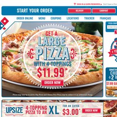 dominos.ca domino's, dominos, domino