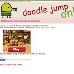 Doodle Jump Online, Doodle Jump Game, Doodle Jump for computer, cheats