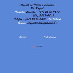 dorafael - Aluguel de Mesas e Cadeiras do Rafael - (21)2593-9677 / 3273-0802