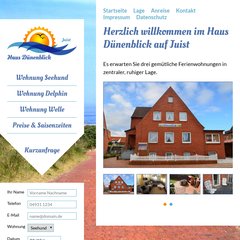 Www Duenenblick Juist De Willkommen Im Haus Dunenblick