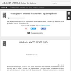  Contactos, Eduardo Dantas, O Indicador WATER IMPACT INDEX, Eduardo Dantas