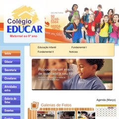  Agenda do Dia, Projetos Escolares, Fotos, Espaço Cultural