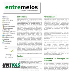  Normas para publicação, Política editorial, Conselho editorial, Submissão de trabalhos