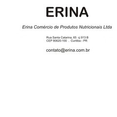 erina - Erina Com&eacute;rcio de Produtos Nutricionais Ltda