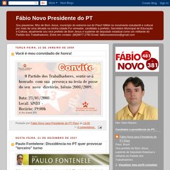 Fábio Novo Presidente do PT