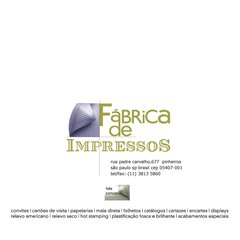 F&aacute;brica de Impressos