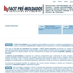 Tubos de concreto FACIT - Tubos de concreto, blocos de concreto, paver (piso intertravado),