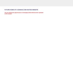 Domain.com - FUTURE HOME OF A DOMAIN.COM-HOSTED WEBSITE