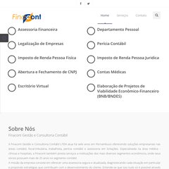 finacont.com.br Inicial, Serviços, Clientes