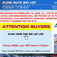 Www Flowautobidlot Com Flow Auto Bidlot Of Winston