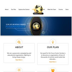 Focus Fusion Society: Developing an environmentally safe, clean, low cost, unlimited