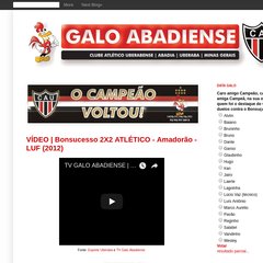 GALO ABADIENSE | Clube Atlético Uberabense | Abadia | Uberaba | Minas Gerais
