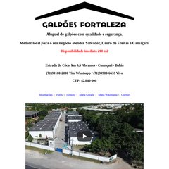 Aluguel / Locação de galpão / Galpões em Camaçari-Bahia Salvador Estrada do coco