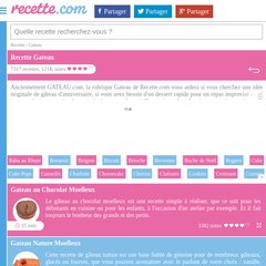 GATEAU .com : 3332 Recettes de Gateaux et 12221 Avis d'internautes