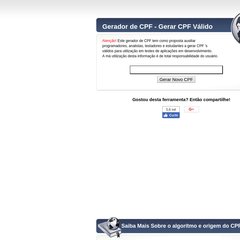 Gerador de CPF - Como Gerar CPF 's Válidos para Testes de Software