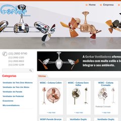 Ventiladores Gerbar - Design, conforto e qualidade internacional - Página Principal / Home Page