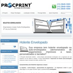 Holerite Envelopado, Holerite OnLine, Impressão de Holerite Auto-Envelopado, Boleto