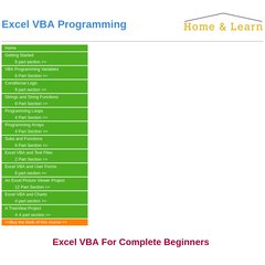 Excel VBA Programming - a free course for complete beginners