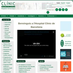 hospitalclinic.org Catal&agrave;, Castellano, Entrar