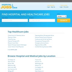 Nursing & Healthcare Jobs - Medical Employment - Hospital Jobs Online