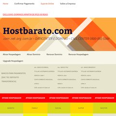 HostBarato - Tenha sua marca .Com .Net .Org na Internet - Registro e Hospedagem de Dominios.