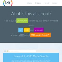 What is this all about? - CMS Made Simple Tips, Tricks & Snippets - I do this!